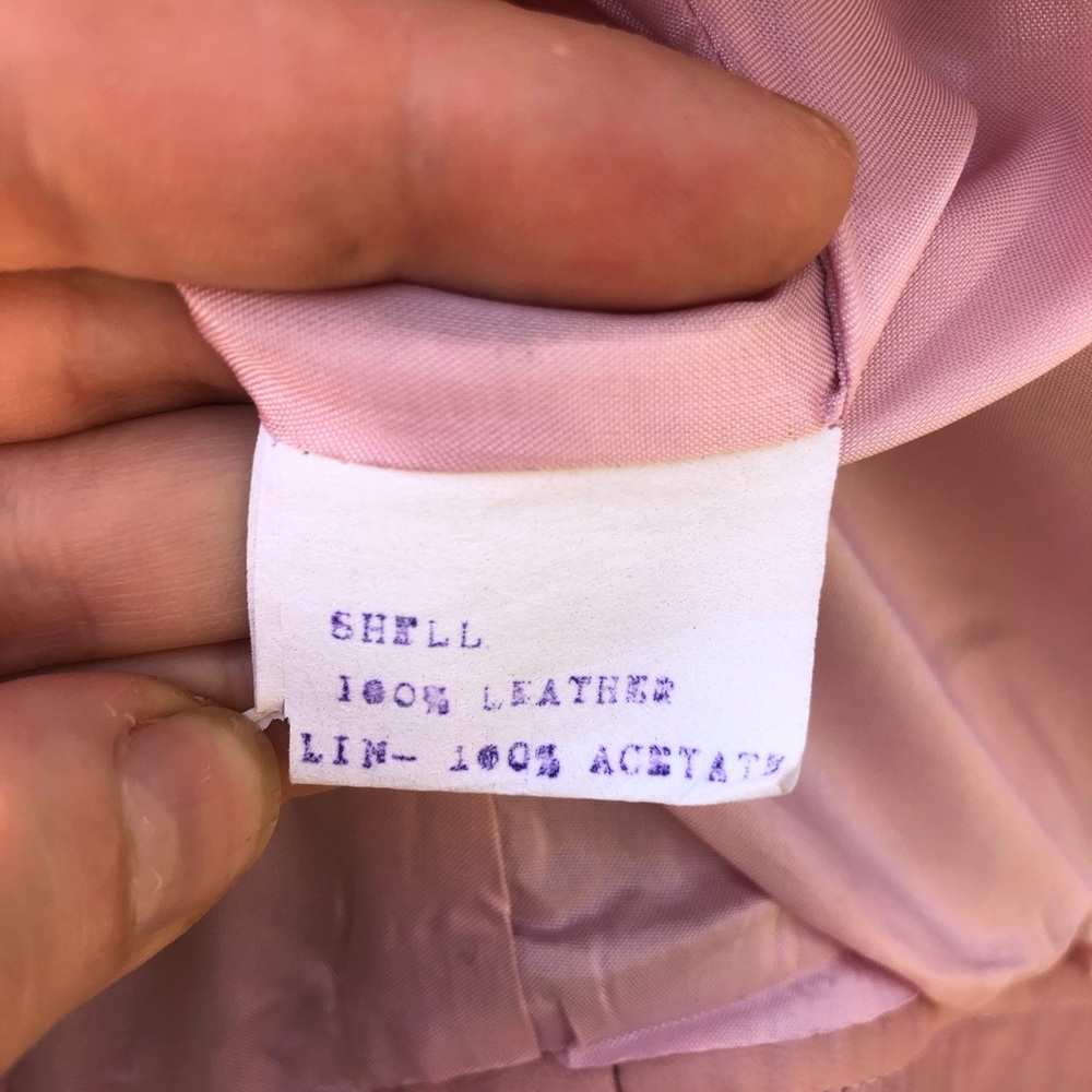 Baby pink leather jacket - Picture 6 of 13